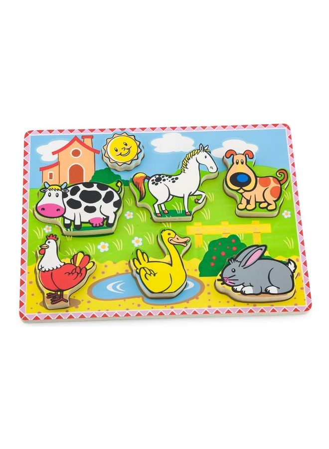 Extra-Thick Wooden Puzzle - Farm Animals