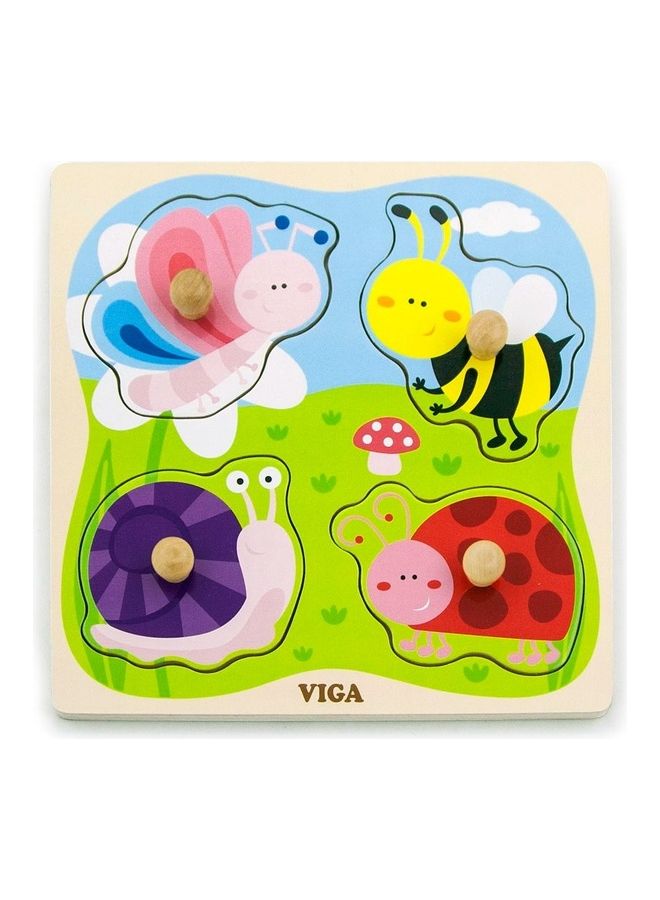 Insects Puzzle with Big Wooden Knob