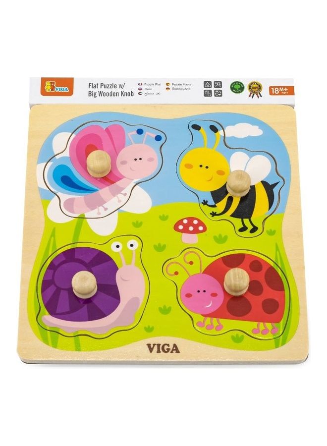 Insects Puzzle with Big Wooden Knob