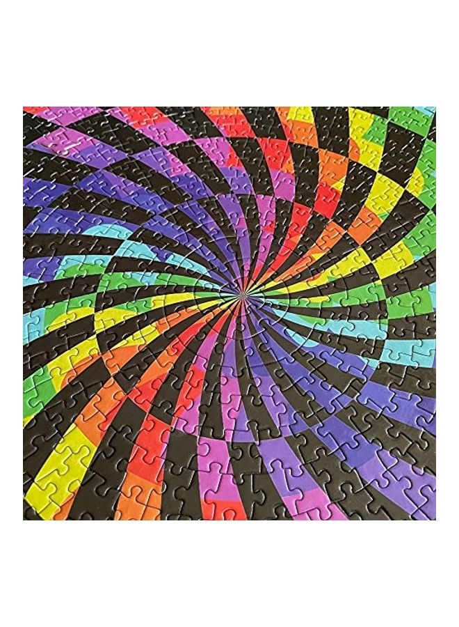 1000-Piece Psychedelic Round Puzzle Set