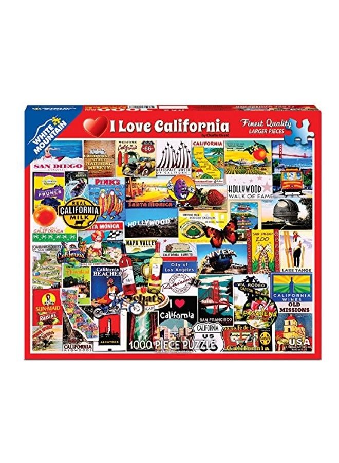 1000-Piece I Love California Jigsaw Puzzle Set