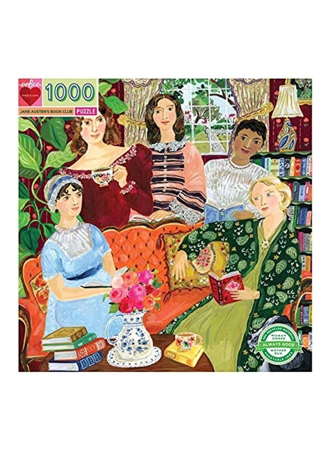 1000-Piece Love Jane Austen's Book Club Square Jigsaw Puzzles Set