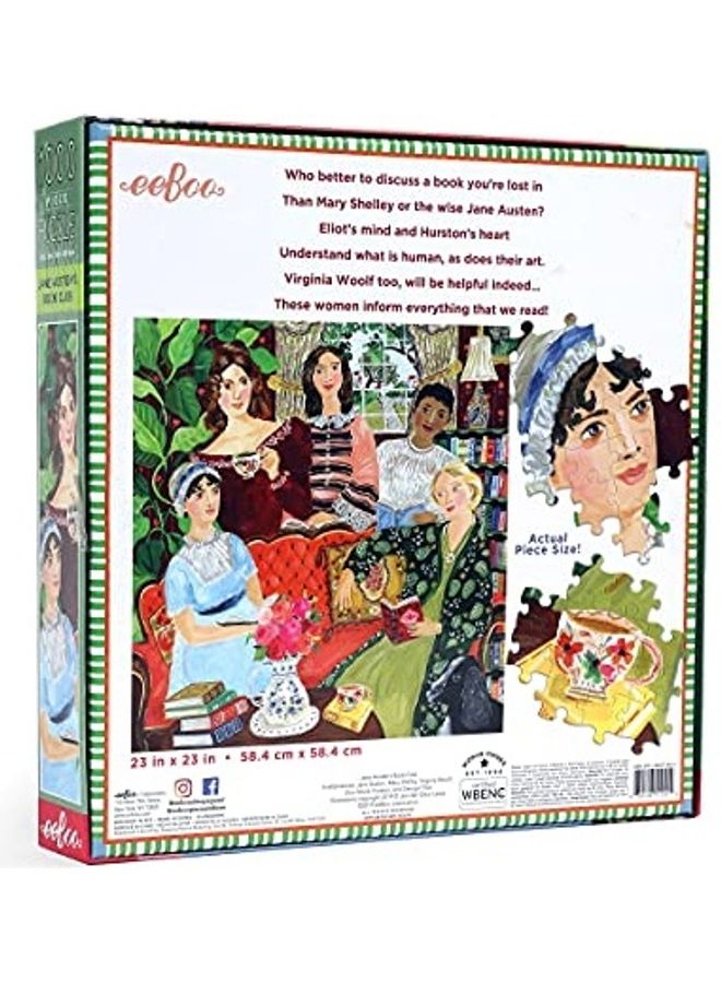 1000-Piece Love Jane Austen's Book Club Square Jigsaw Puzzles Set
