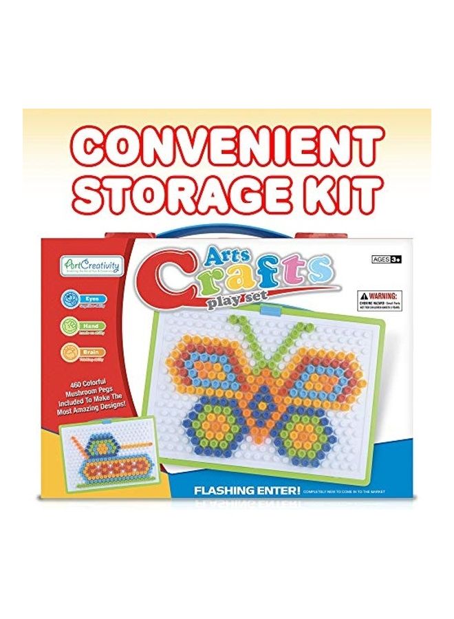 10-Challenges Fun Brain Teaser With Mushroom Peg Puzzles Toy Set