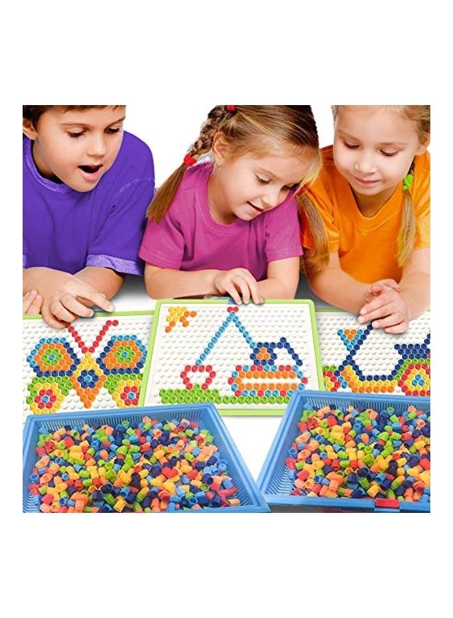 10-Challenges Fun Brain Teaser With Mushroom Peg Puzzles Toy Set