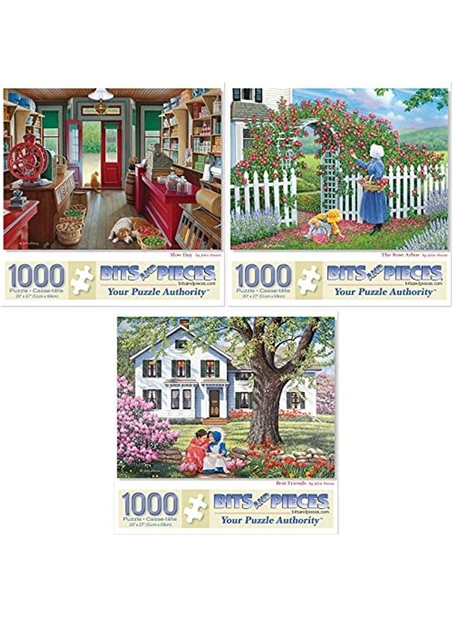 1000-Piece Value Set Of Three Jigsaw Puzzles Set