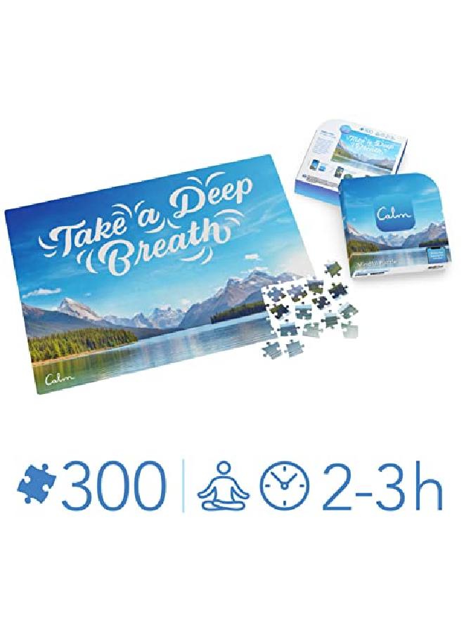 300Piece Calm Jigsaw Puzzle For Relaxation, Stress Relief, And Mood Elevation, For Adults And Kids Ages 8 And Up, Jasper Lake