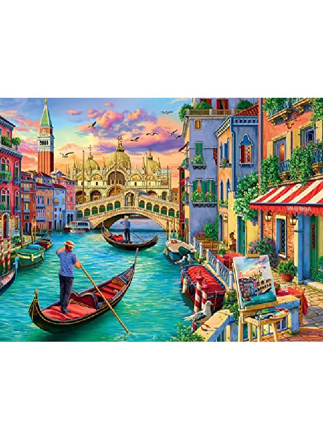 Sights Of Venice 750 Piece Jigsaw Puzzle, Blue