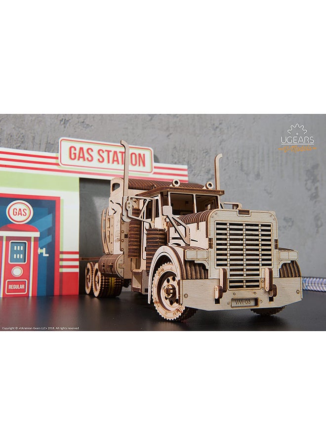 Truck Model 3D Wooden Puzzle Kit 2x15x6.9inch