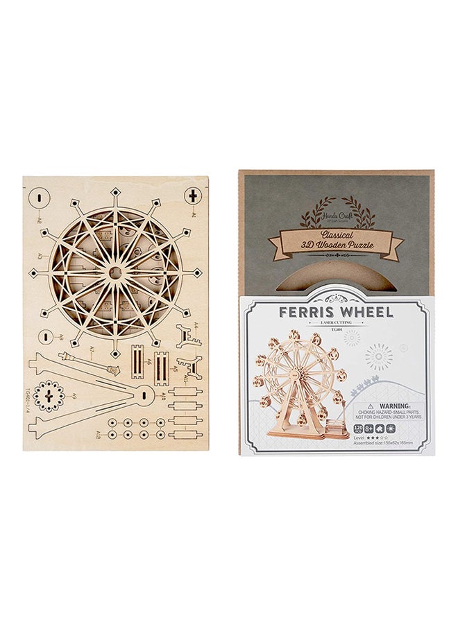 DIY Ferris Wheel 3D Wooden Puzzle Model Kit 0.5x9x6.2inch