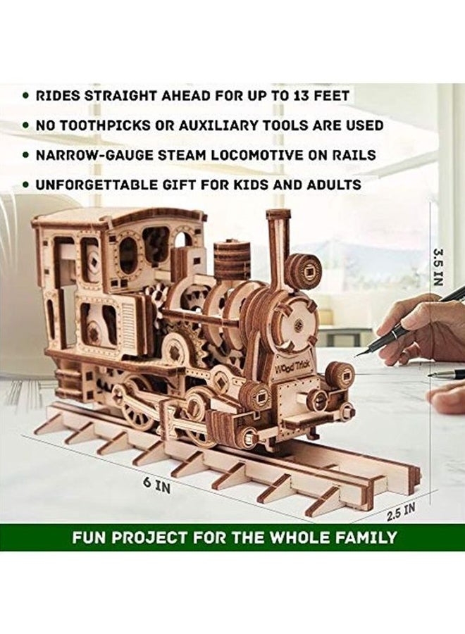 Train 3D Wooden Puzzle Model Kit 3.5x6x2.5inch