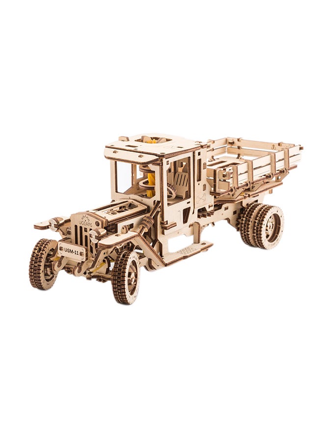 Diy Self-Propelled Ugm-11 Truck Mechanical Model 3D Wooden Puzzle Kit 13.3x5.5x 5inch