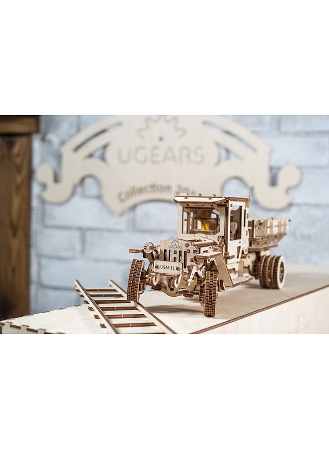 Diy Self-Propelled Ugm-11 Truck Mechanical Model 3D Wooden Puzzle Kit 13.3x5.5x 5inch