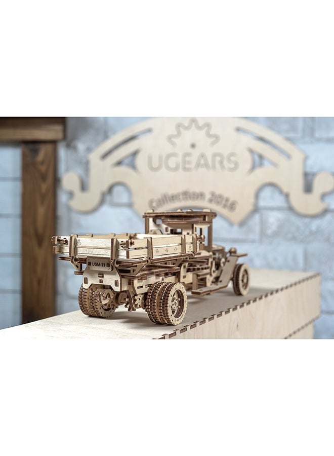 Diy Self-Propelled Ugm-11 Truck Mechanical Model 3D Wooden Puzzle Kit 13.3x5.5x 5inch