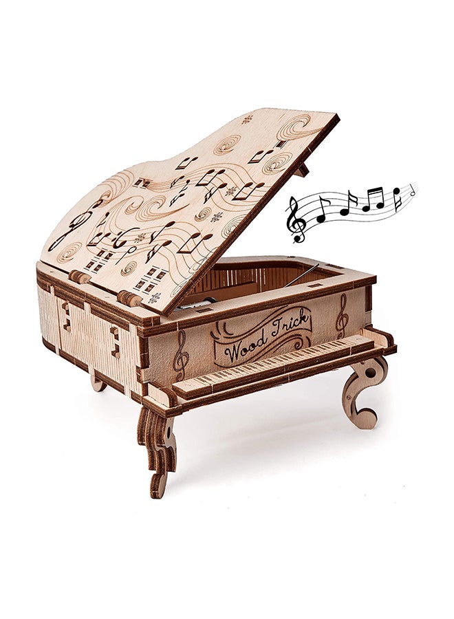3D Wooden Puzzle, Toy Piano Music Box, Moonlight Sonata 1.4x14.5x7.3inch