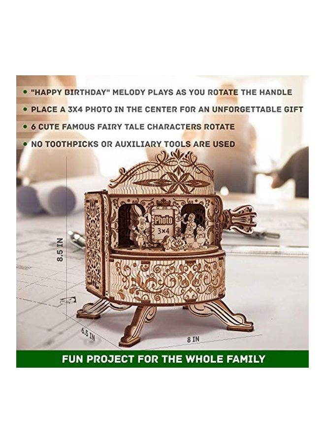 Fairy Theater Happy Birthday Wooden Music Box Kit 1.6 X14.6 X7.4inch