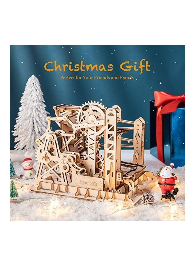 3D Wooden Puzzle Marble Run Model Craft Kits 2 X12.6 X9.3inch