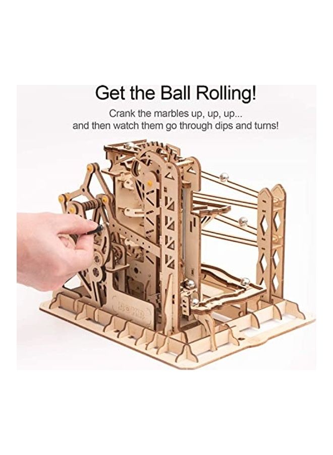 3D Wooden Puzzle Marble Run Model Craft Kits 2 X12.6 X9.3inch