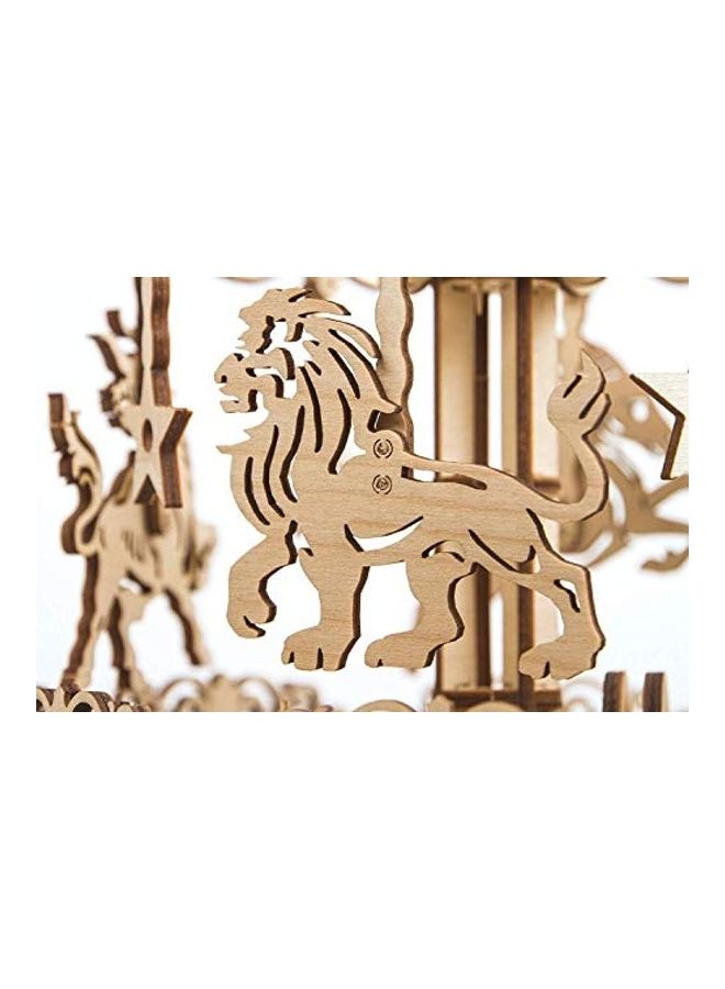 3D Wooden Puzzle Carousel Horse Toy - Merry-Go-Round Model 1.5 X14.6 X7.4inch