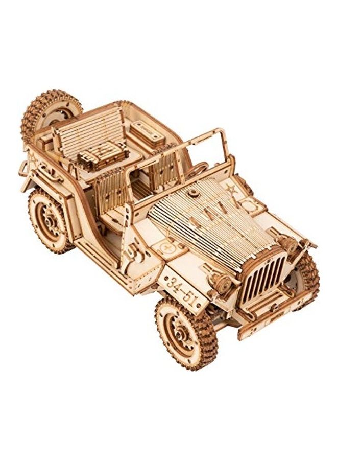 3D Wooden Puzzles - Army Jeep Mechanical Model Kit 0.7 X9 X6.1inch