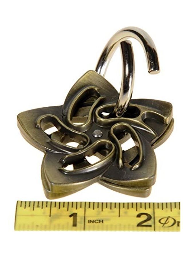 Helix Hanayama Brain Teaser Puzzle, Level 5 Difficulty, Red Velveteen Drawstring Pouch, Bundled Items 2.1 X5 X3.2inch