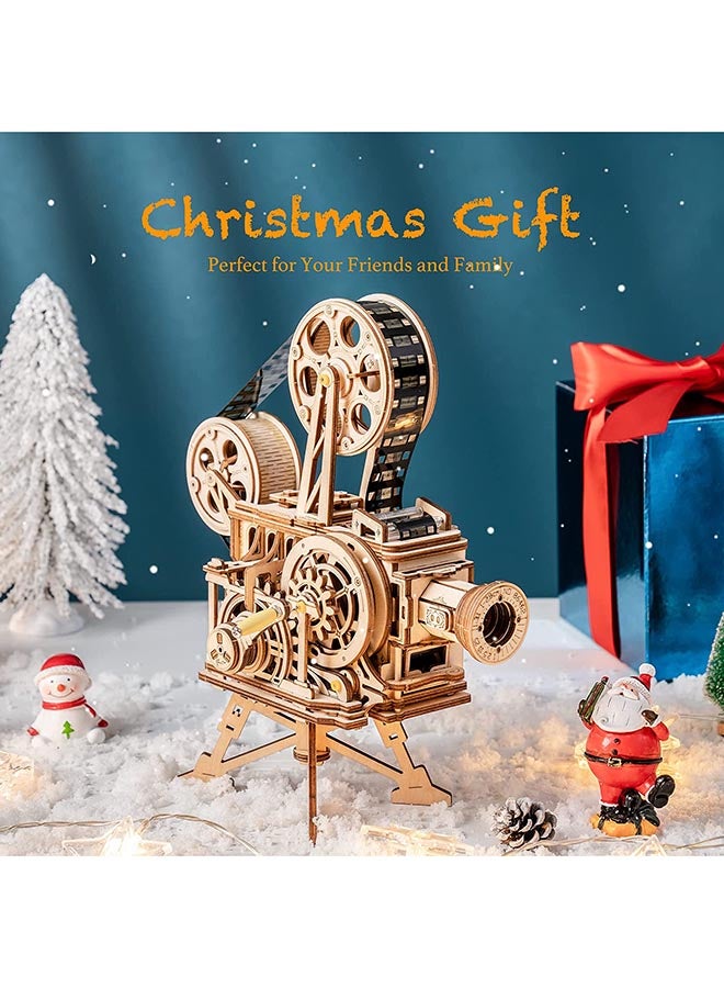 3D Wooden Puzzle Diy Model Building Kit - Vitascope Mechanical Craft Kit 2.2 X12.6 X9.3inch