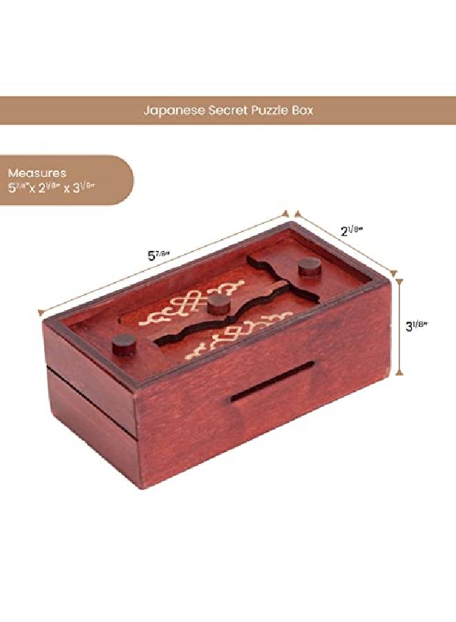 Japanese Secret Puzzle Box Camouflage Your Cash Money Holder Brain Teaser Wooden Secret Compartment Brain Game