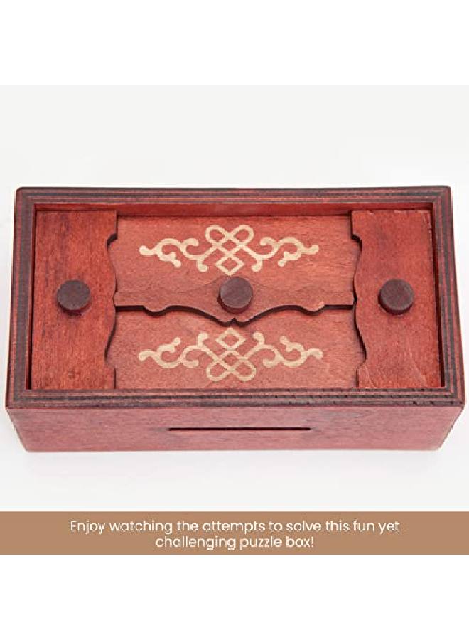 Japanese Secret Puzzle Box Camouflage Your Cash Money Holder Brain Teaser Wooden Secret Compartment Brain Game