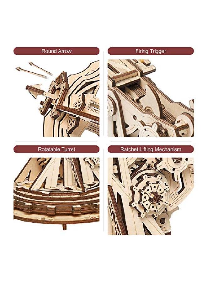 3D Wooden Ballista Puzzlediy Model Building Kitbrain Teaser Puzzle For Adultskids Wood Craft Kitgift For Valentine'S Day & Birthday