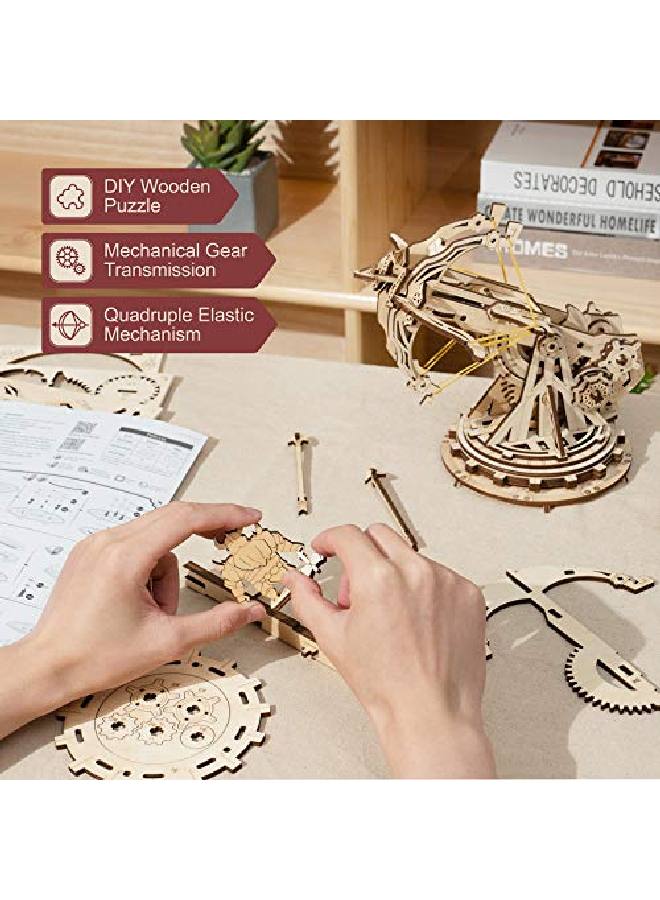 3D Wooden Ballista Puzzlediy Model Building Kitbrain Teaser Puzzle For Adultskids Wood Craft Kitgift For Valentine'S Day & Birthday