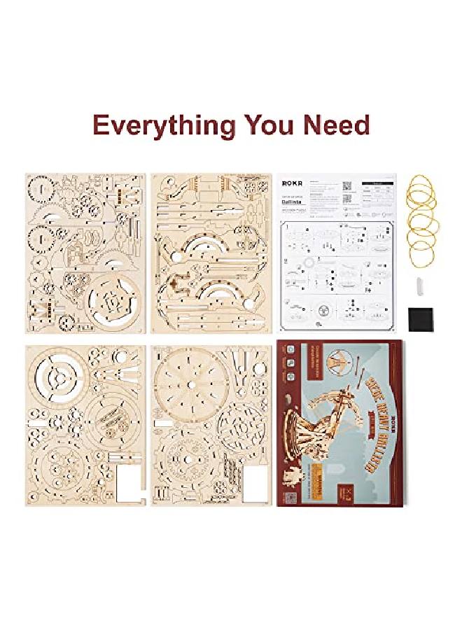 3D Wooden Ballista Puzzlediy Model Building Kitbrain Teaser Puzzle For Adultskids Wood Craft Kitgift For Valentine'S Day & Birthday