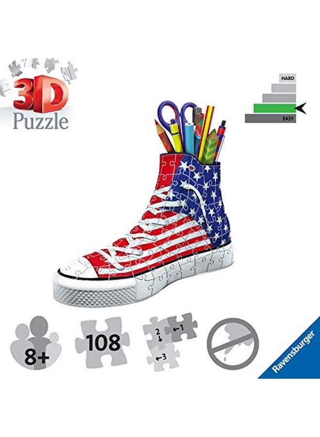 Sneaker American Style 112 Piece 3D Jigsaw Puzzle For Kids And Adults Easy Click Technology Means Pieces Fit Together Perfectly