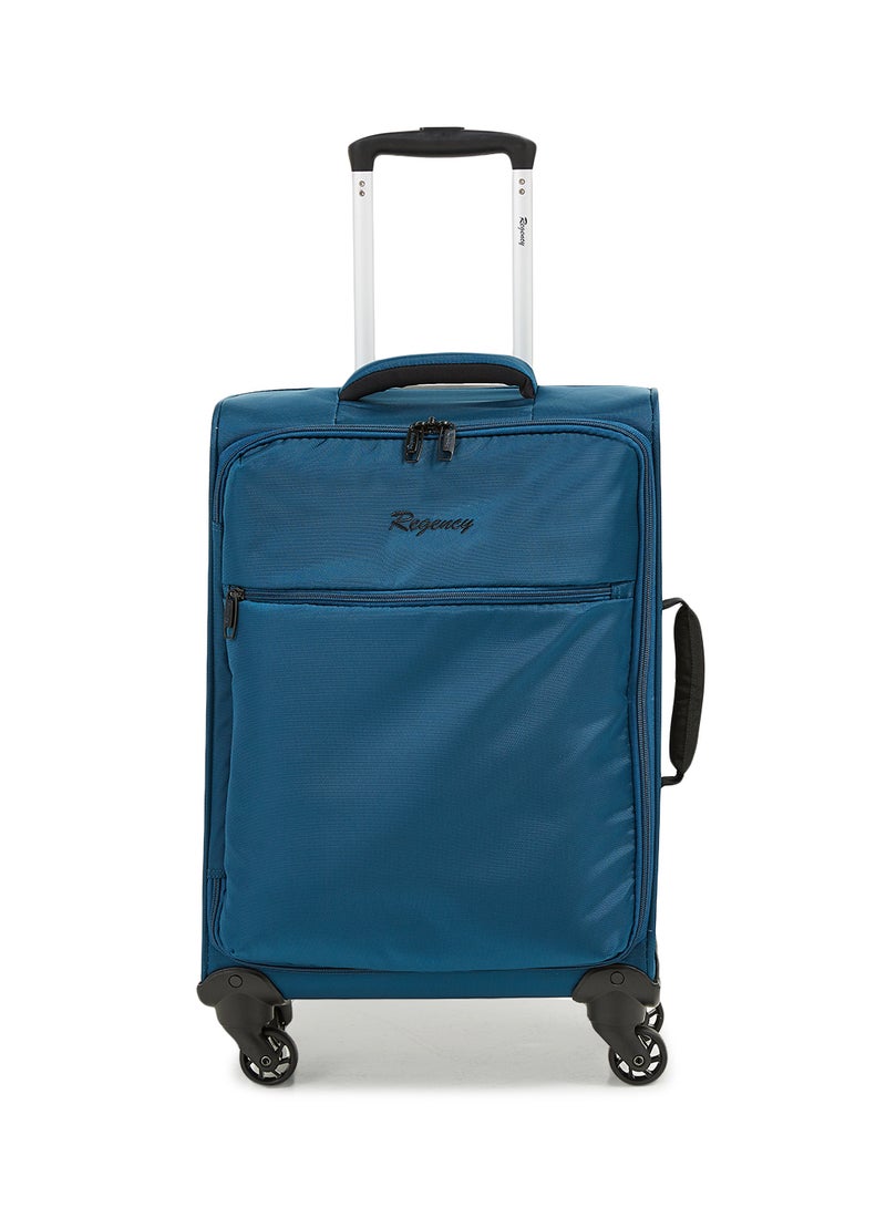 Softside Small Cabin Luggage Trolley Turquoise