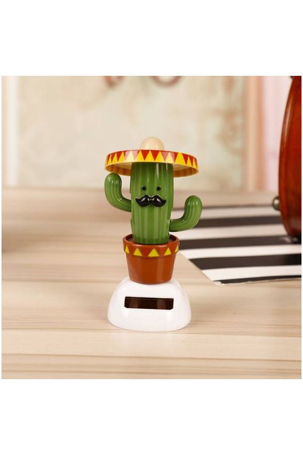 Car Shaking Head Toys Dancing Cactus Cartoon Solar Powered Dancing Toy - Cactus