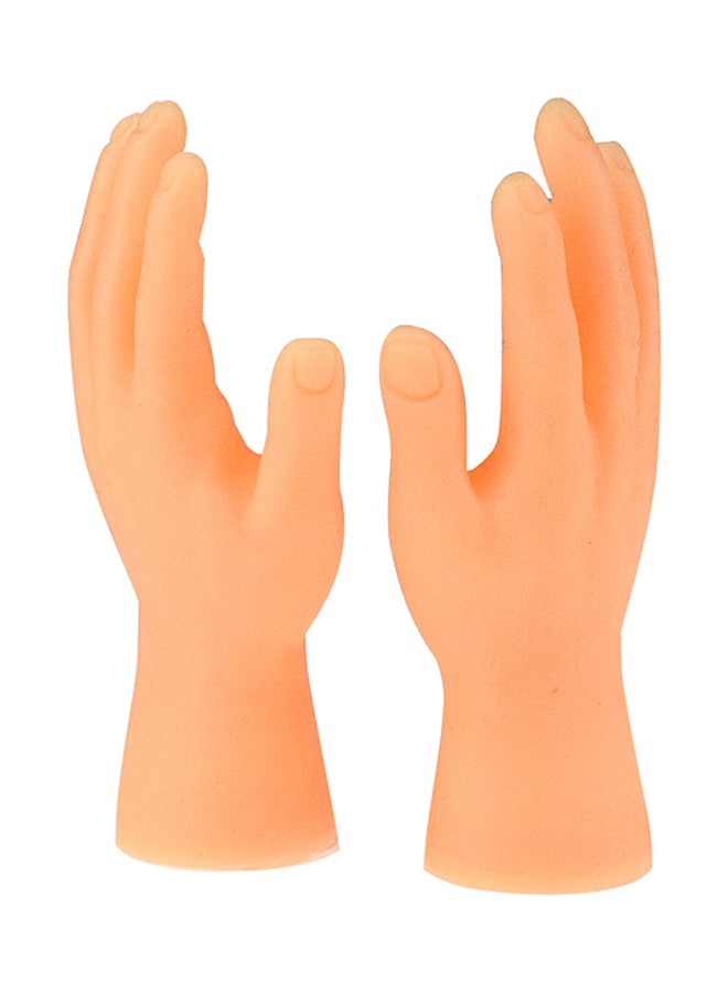 Tiny Hands Left & Right Hand Glow At Night Mini Finger Puppets Orange