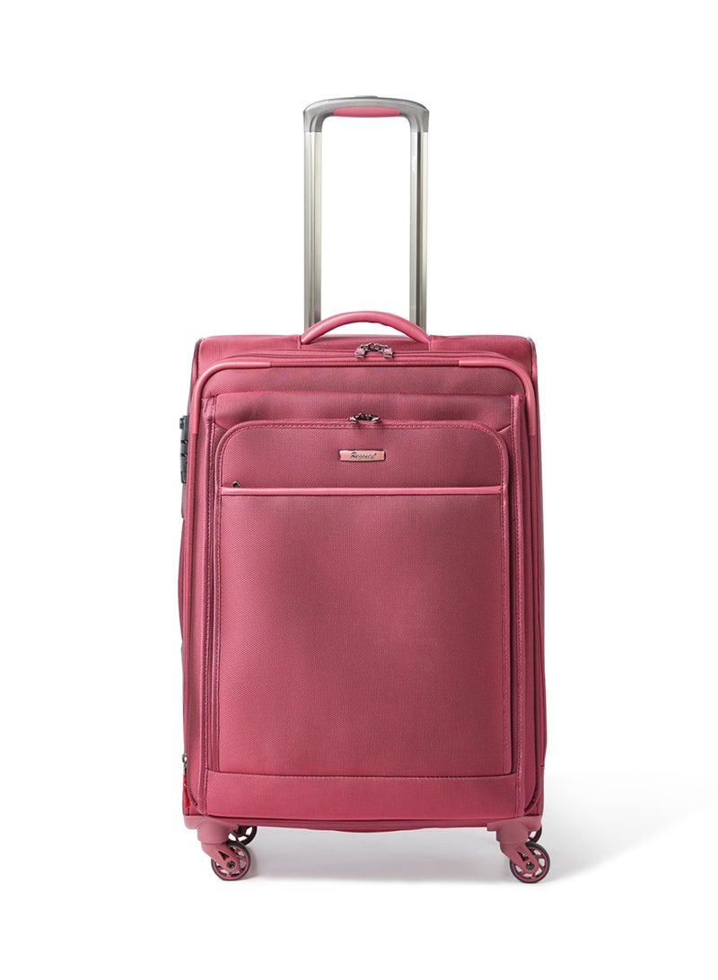 Platinum Softside Medium Check in Luggage Trolley Strawberry Red