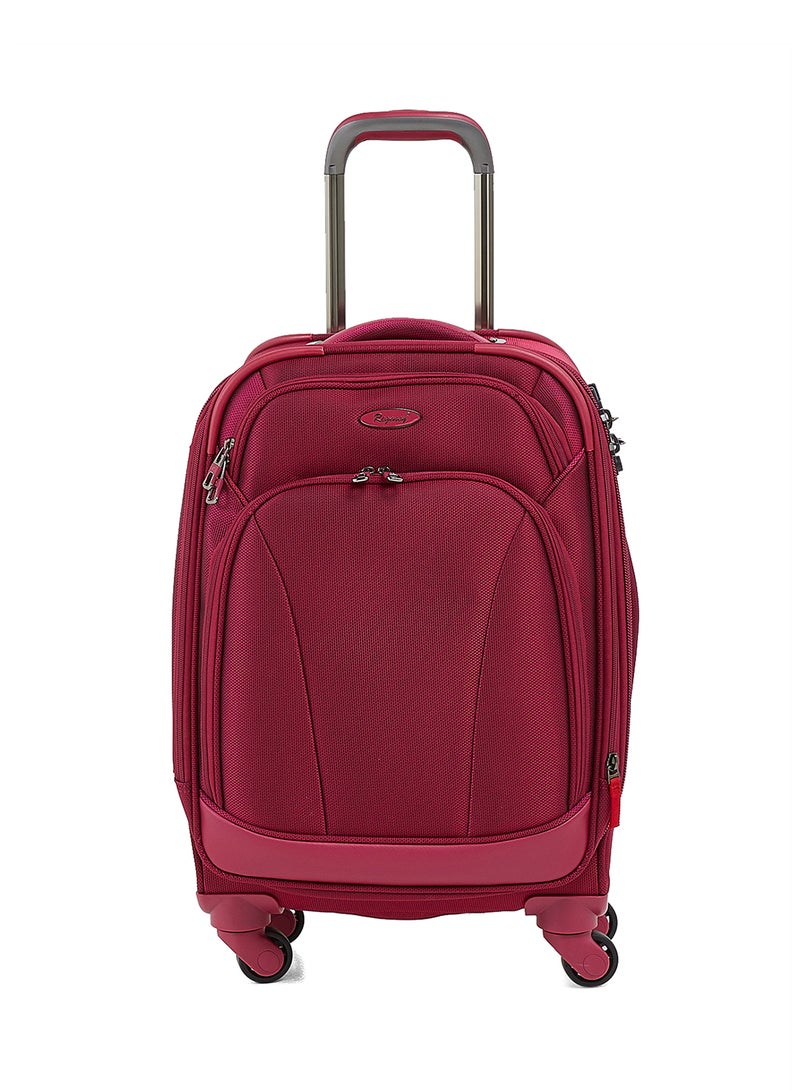 Softside Small Cabin Luggage Trolley Strawberry Red