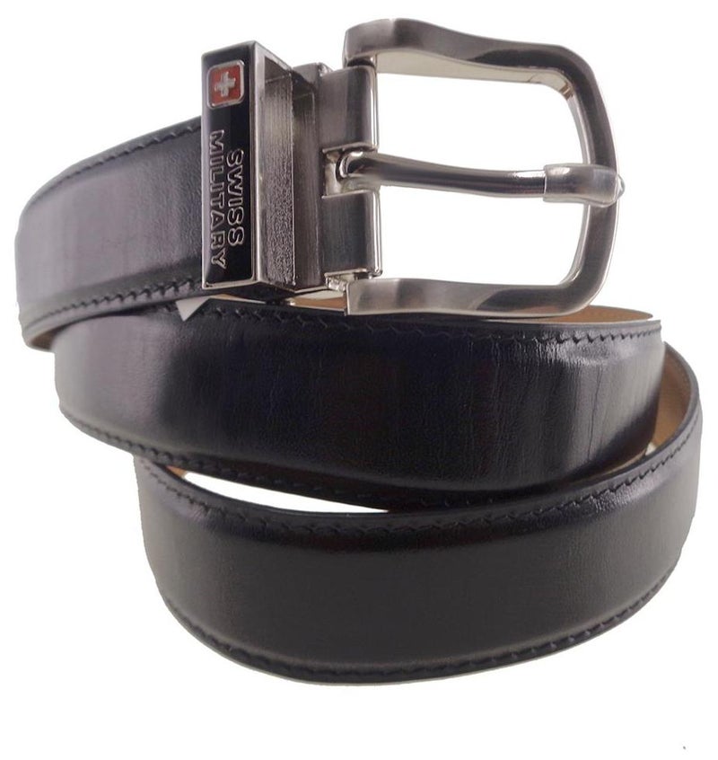 Swiss Military Leather Belt Black