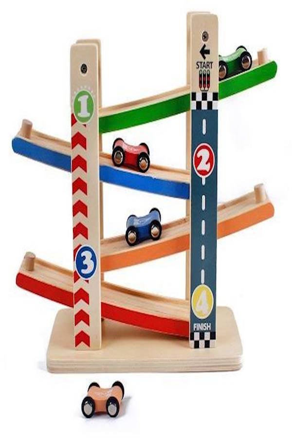 4 Lanes Car Tracks Educational Toys Set