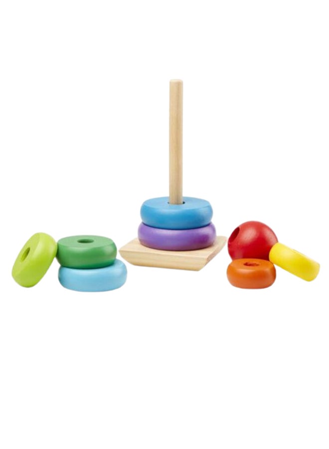 Rainbow Stacker Wooden Ring Educational Toy