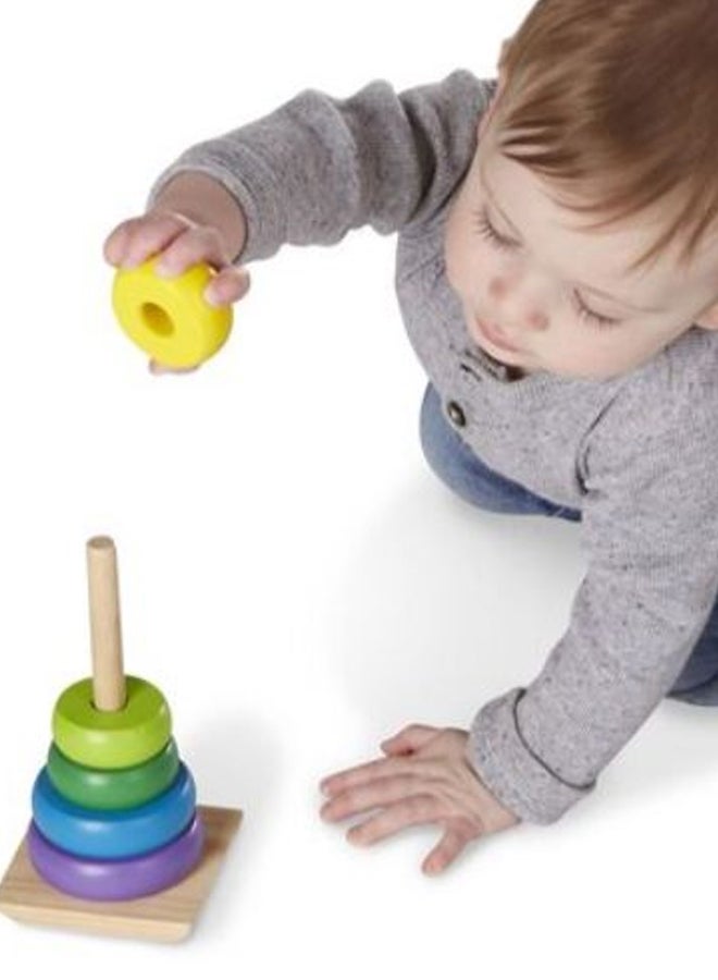 Rainbow Stacker Wooden Ring Educational Toy