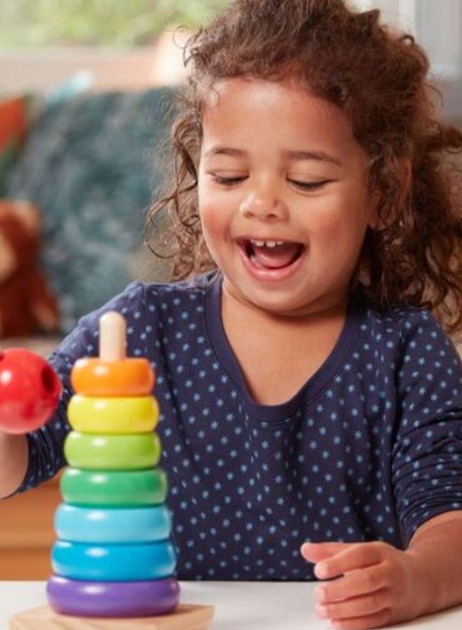 Rainbow Stacker Wooden Ring Educational Toy