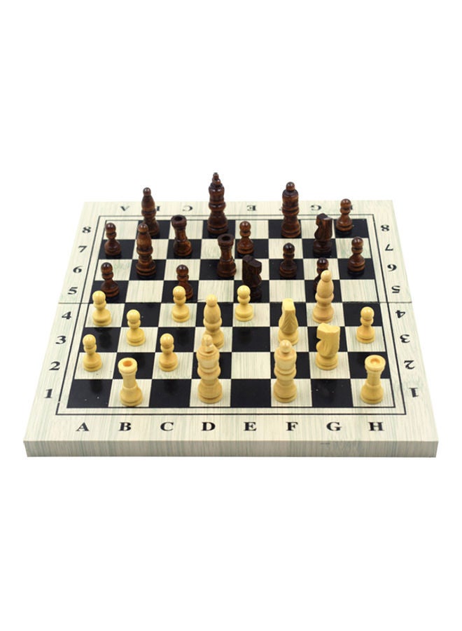Wooden Folding Chess Kit 25x3x13cm