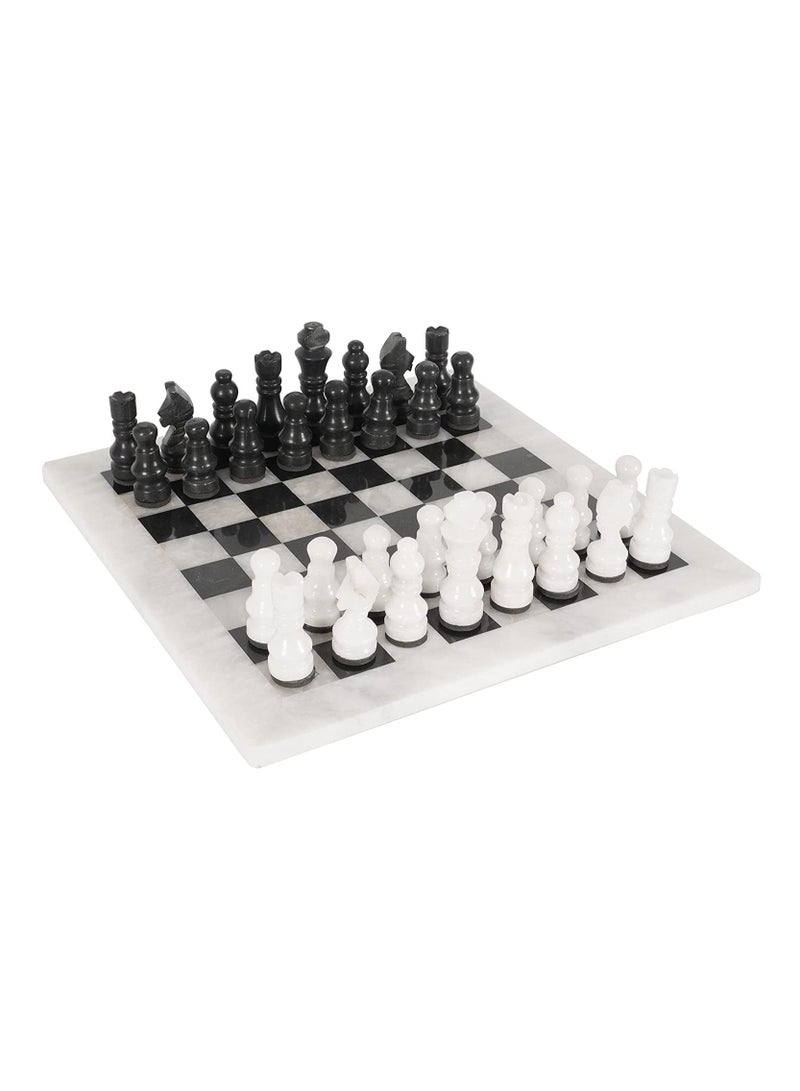 RADICALn Handmade White and Black Marble Full Chess Game Set