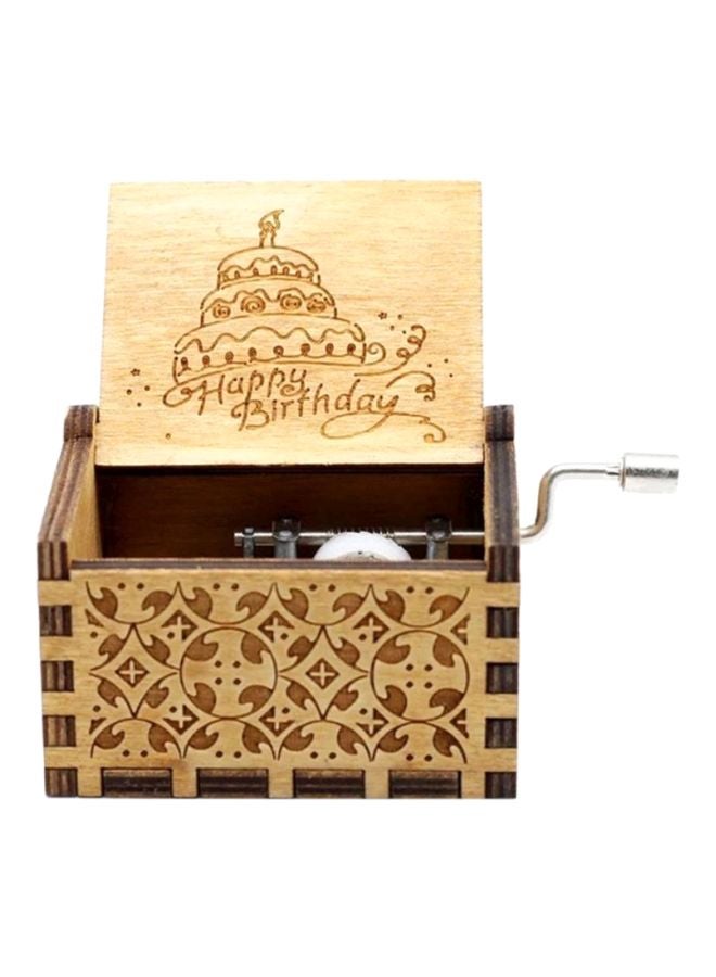 Happy Birthday Classic Mini Wooden Music Box 10.2x5x6.6cm