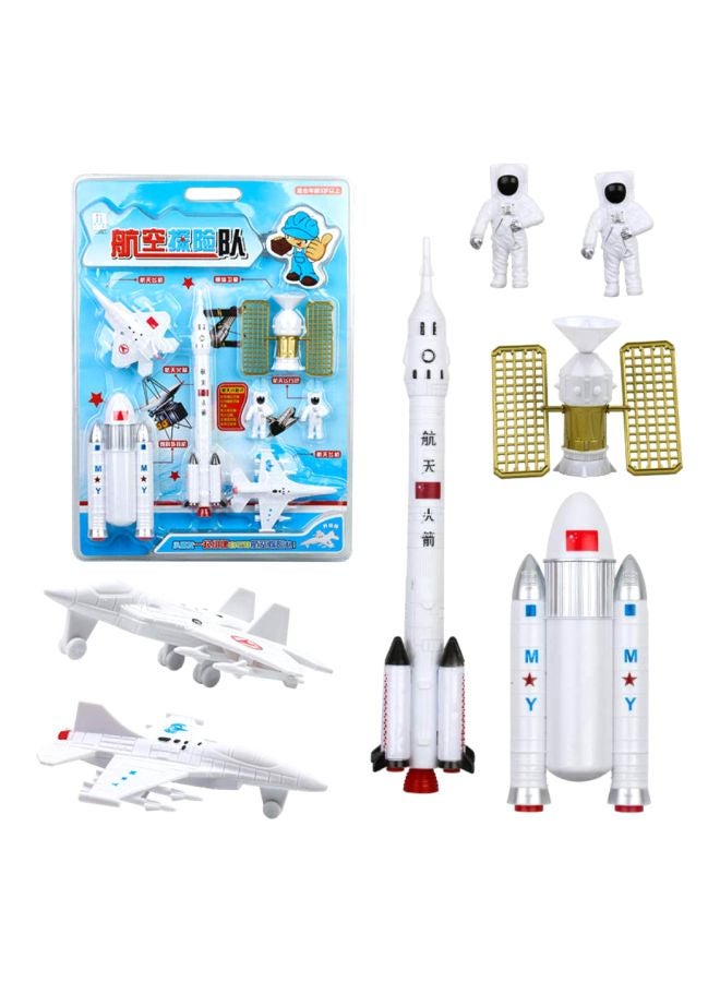 7-Piece Simulate Mini Space Rocket Modeling Figures