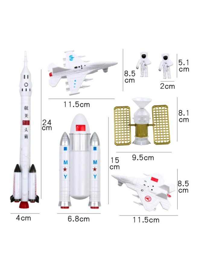 7-Piece Simulate Mini Space Rocket Modeling Figures