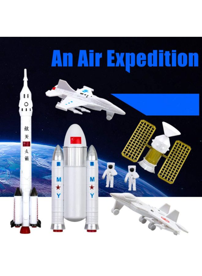 7-Piece Simulate Mini Space Rocket Modeling Figures