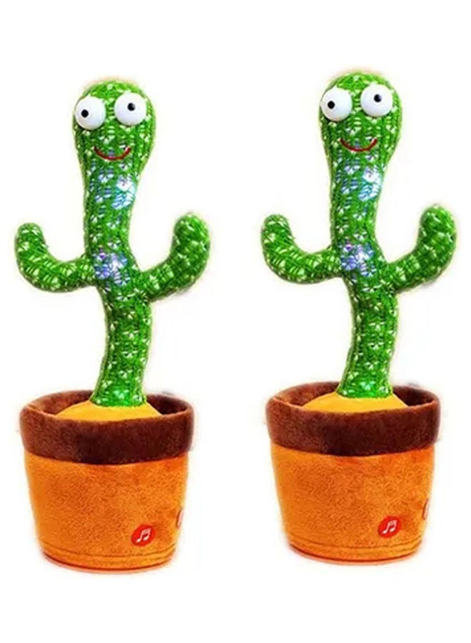 2-Piece Electric Dancing Cactus Plant Toys 33cm