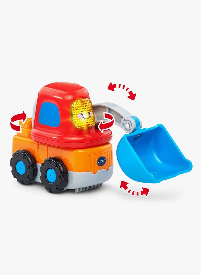 2-Piece Garbage Truck And Excavator Set Multicolour